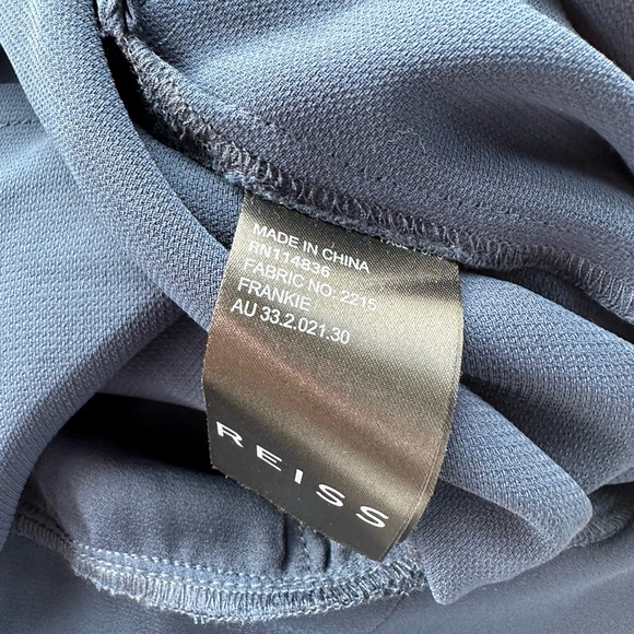 REISS navy blue Frankie bow back jumpsuit US 10 - Picture 5 of 7